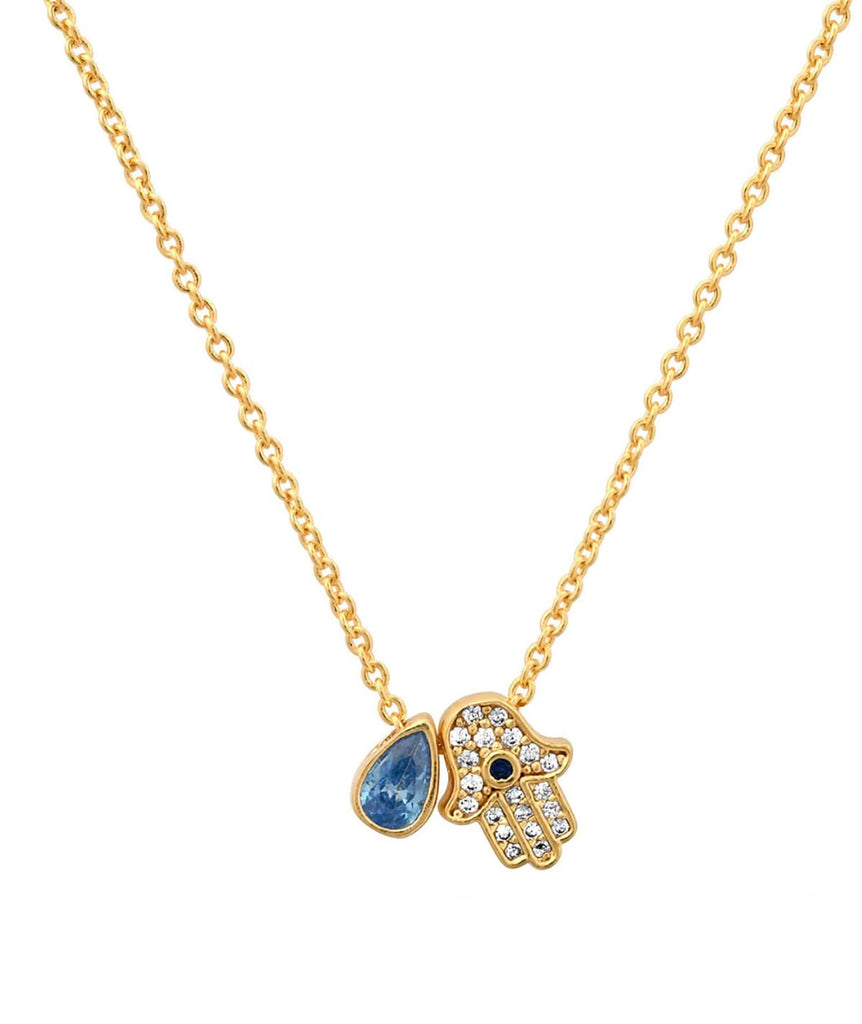 TAI Hamsa and Stone Necklace Jewelry - Trend TAI   