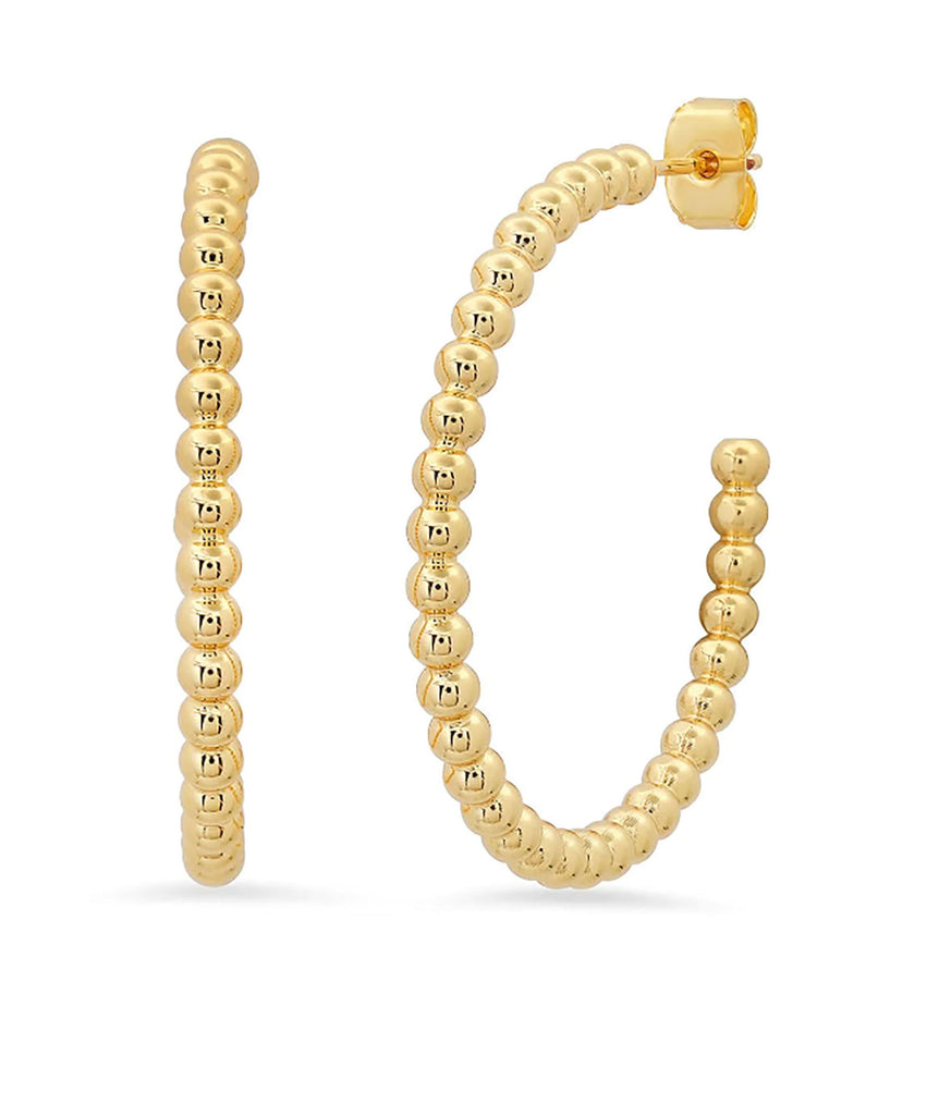 TAI Medium Gold Ball Hoops Jewelry - Trend TAI   