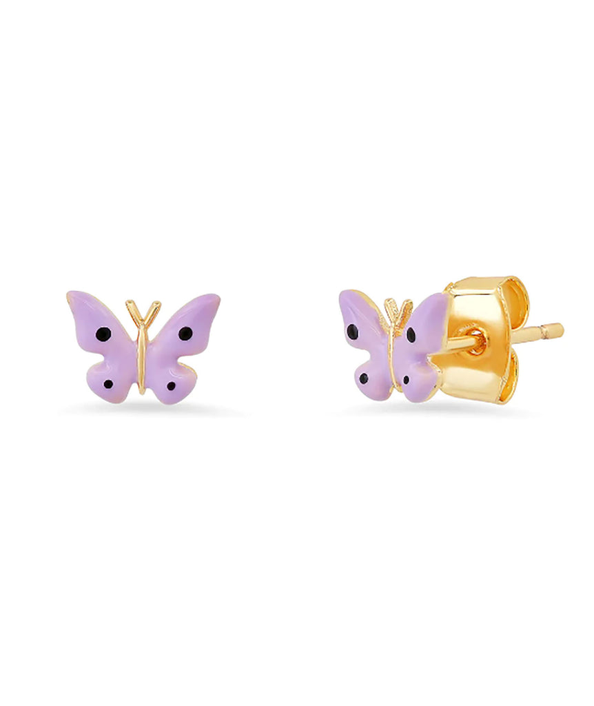 TAI Enamel Butterfly Studs Jewelry - Trend TAI Lilac  