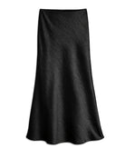 Katie J NYC Girls Anastasia Satin Maxi Skirt Girls Casual Bottoms Katie J NYC Black Y/S (7/8)