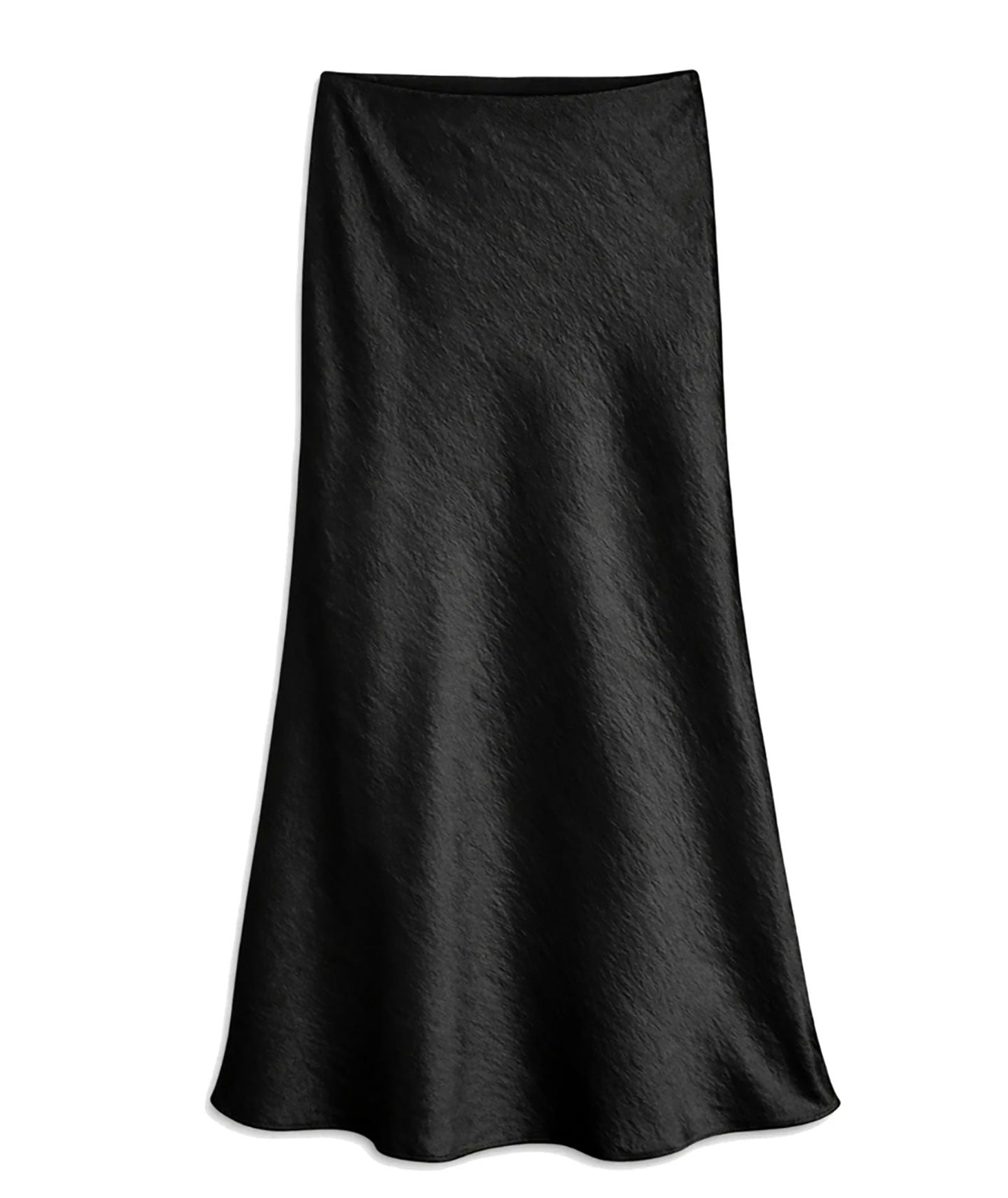 Katie J NYC Girls Anastasia Satin Maxi Skirt Girls Casual Bottoms Katie J NYC Black Y/S (7/8)