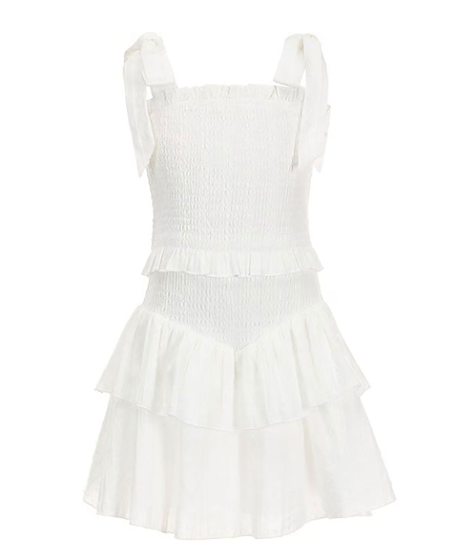 Katie J NYC Girls Emerson Dress Girls Casual Dresses Katie J NYC White Y/S (7/8)