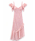 Katie J NYC Girls Pink Baroque Floral Magnolia Maxi Dress Girls Casual Dresses Katie J NYC Floral Y/S (7/8)