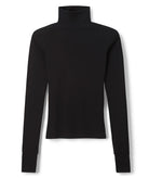 Perfect White Tee Women Hayden Luxe Rib Turtleneck Womens Casual Tops Perfect White Tee True Black Juniors/Women XS