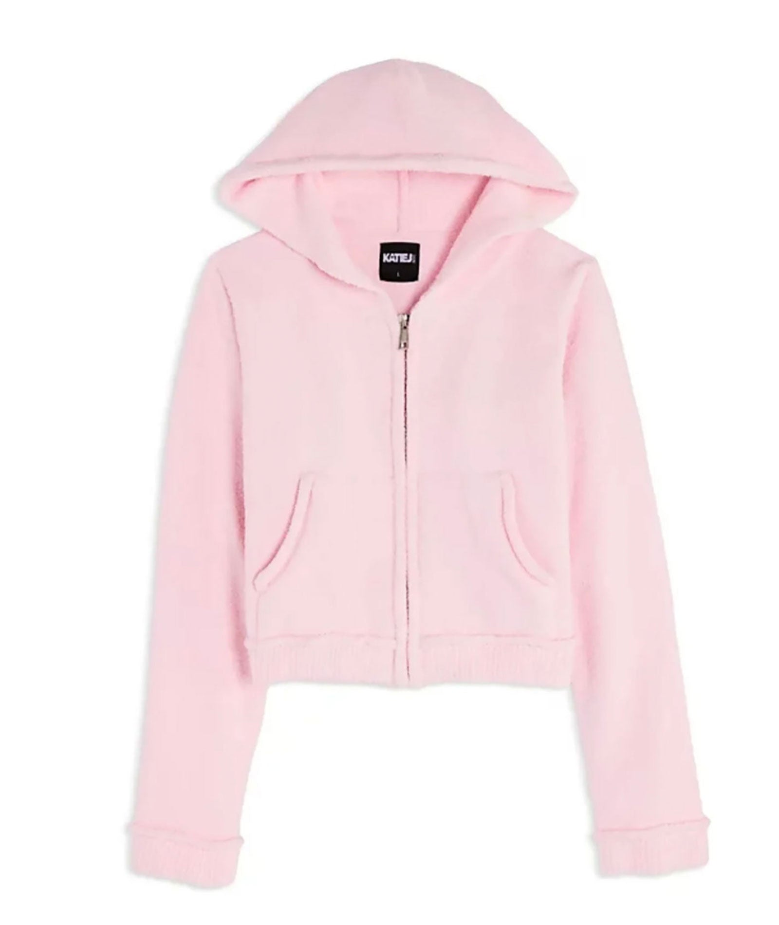 Katie J NYC Girls Parker Zip Hoodie Girls Casual Tops Katie J NYC Baby Pink Y/S (7/8)