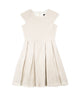 By Debra Girls Ali Ivory/Silver Cap Sleeve Box Pleat Dress Girls Special Dresses By Debra Ivory Y/XS (6X)