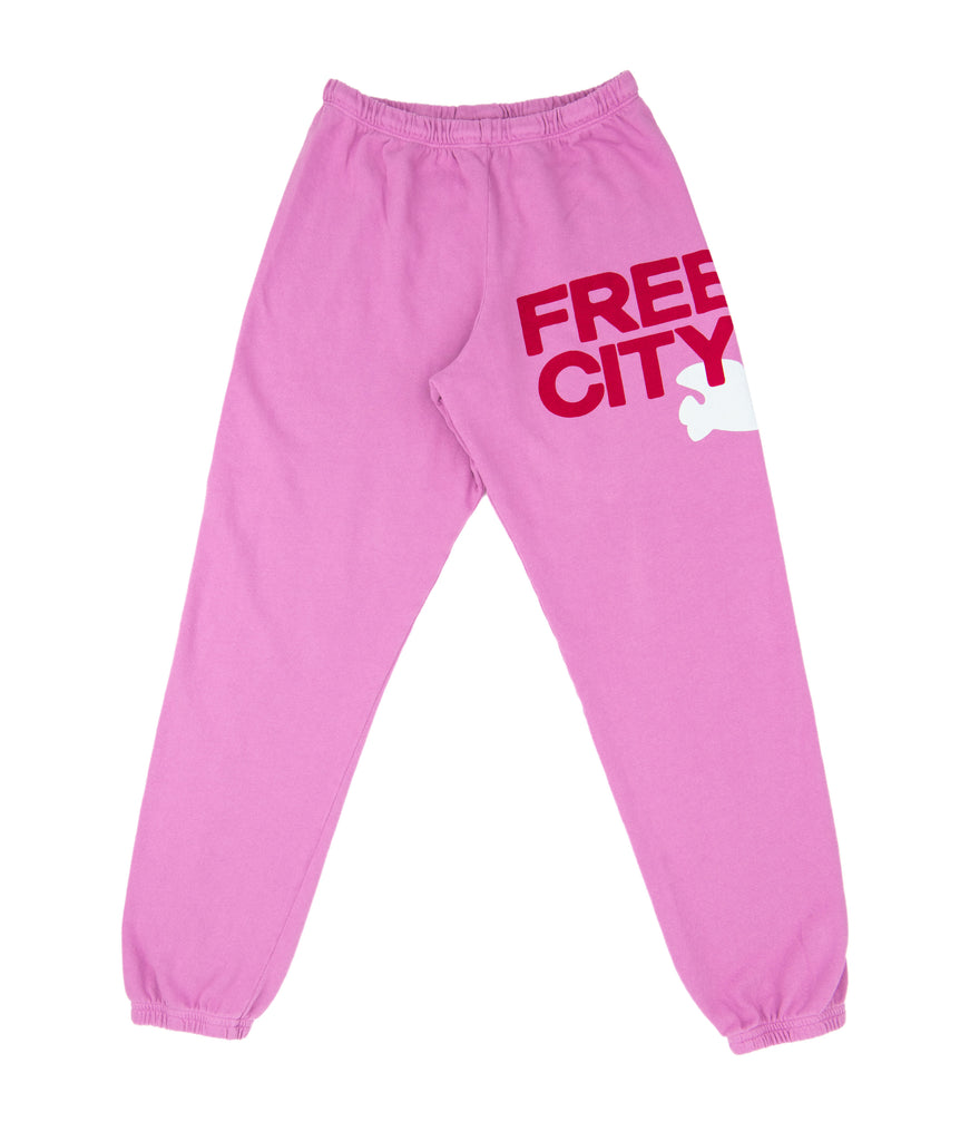 FREECITY Women Large Sweatpants Pink Lips Cherry 2 Womens Casual Bottoms FREECITY   