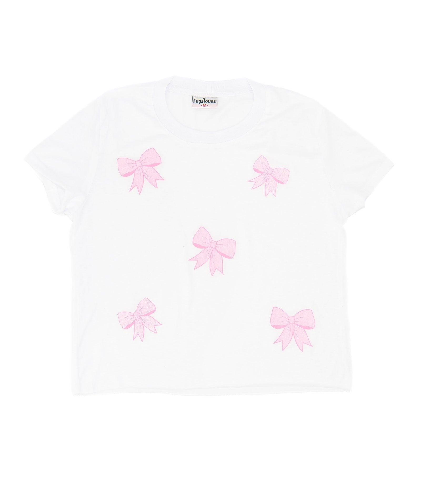 Firehouse Girls Poppy Tossed Bows Tee White Girls Casual Tops Firehouse White Y/4