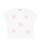 Firehouse Girls Poppy Tossed Bows Tee White Girls Casual Tops Firehouse White Y/4