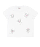 Firehouse Girls Bea Tossed Pups Tee White Girls Casual Tops Firehouse White Y/4