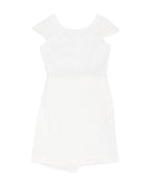 By Debra Girls Abigail White Boucle Envelope Sheath Dress Girls Special Dresses By Debra White Y/XS (6X)