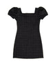 By Debra Girls Juliet Black Boucle Body Con Ruffle Sleeve Dress Girls Special Dresses By Debra Black Y/XS (6X)