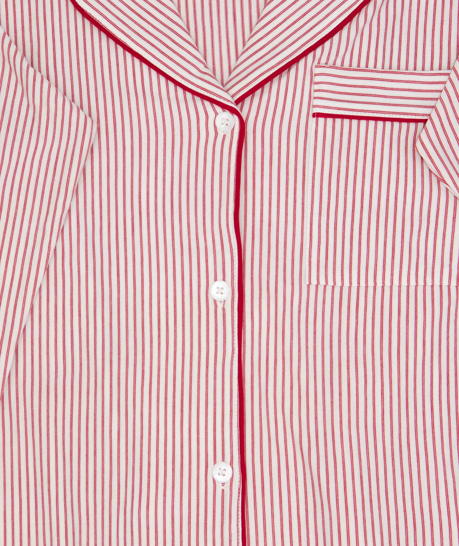 Eberjey Women Gisele Printed Long PJ Set Duo Stripe Holly Red With