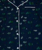 Eberjey Women Gisele Printed Long PJ Set Forest Pine Navy/Ivory Accessories Eberjey