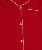 Eberjey Women Gisele Long PJ Set Holly Red/Ivory With Ribbon Accessories Eberjey