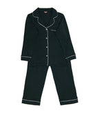 Eberjey Women Gisele Long PJ Set Pine/Ivory With Ribbon Accessories Eberjey