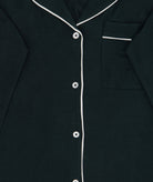 Eberjey Women Gisele Long PJ Set Pine/Ivory With Ribbon Accessories Eberjey