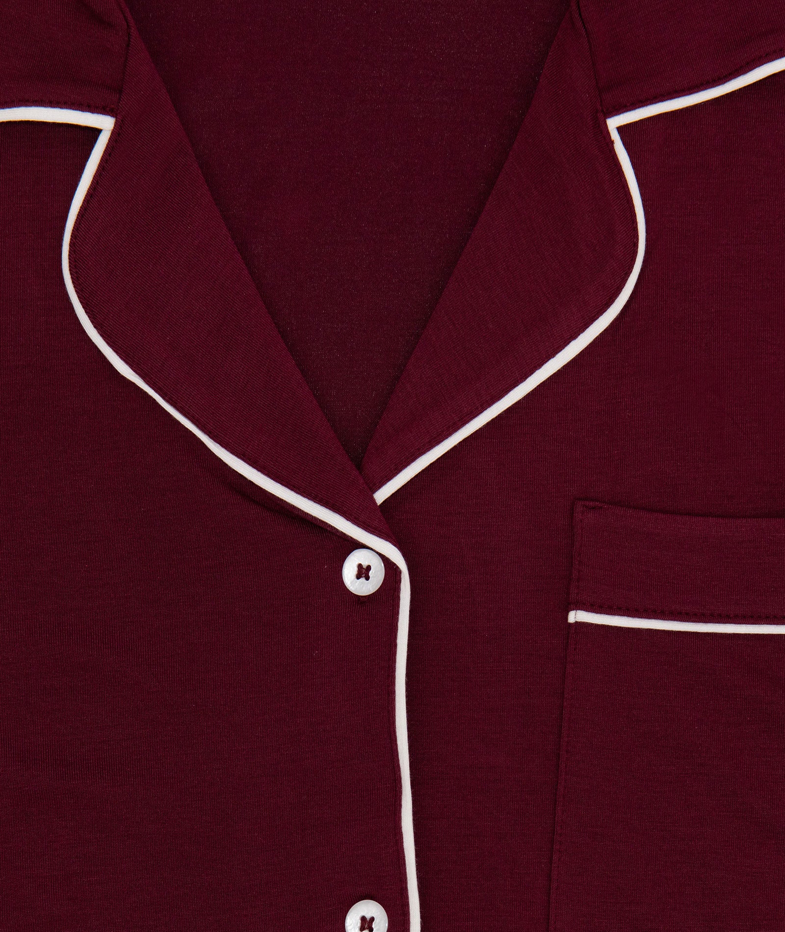 Women & Juniors Eberjey Gisele Relaxed Short PJ Set Bordeaux/Ivory