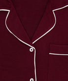 Eberjey Women Gisele Relaxed Short PJ Set Bordeaux/Ivory Accessories Eberjey