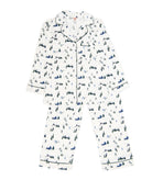 Eberjey Women Gisele Printed Long PJ Set Ski Chalet Ivory/Pine Accessories Eberjey Ivory Juniors/Women XXS