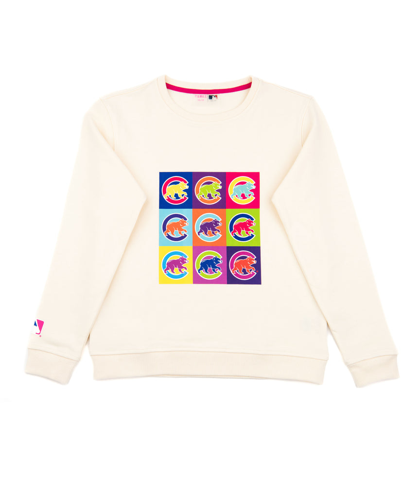 Terez Girls Cubs Neon Sugar Swizzle Logo Sweatshirt Girls Casual Tops Terez   