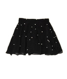 FBZ Girls Katja Pearl Bead Chiffon Skirt Girls Special Bottoms FBZ Flowers By Zoe Black Y/6