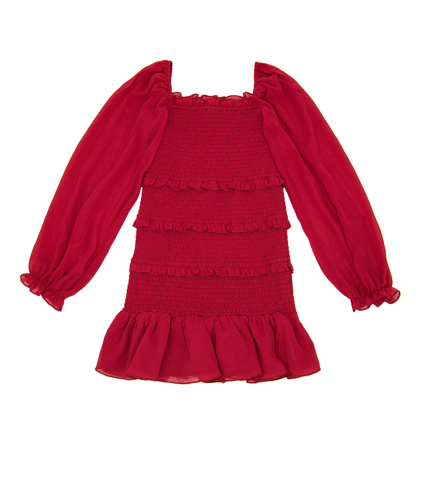 Katie J NYC Girls Laila Long Sleeve Georgette Dress Girls Casual Dresses Katie J NYC