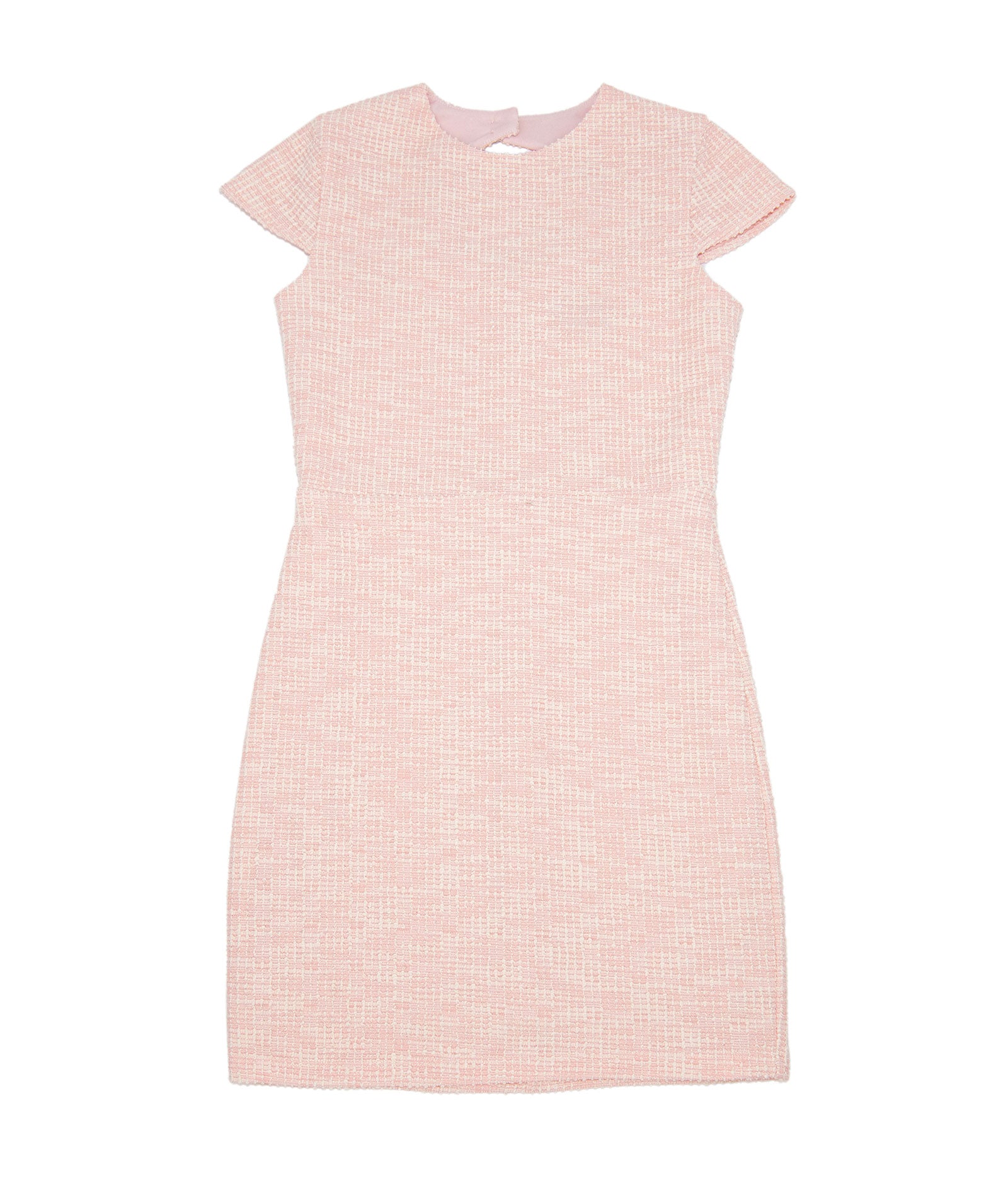 By Debra Girls Deb Pink/White Boucle Keyhole Back Sheath Dress Girls Special Dresses By Debra Pink Y/XS (6X)