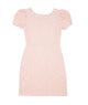 By Debra Girls Mia Pink/White Boucle Puff Sleeve Sheath Dress Girls Special Dresses By Debra Pink Y/XS (6X)