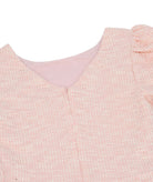 By Debra Girls Mia Pink/White Boucle Puff Sleeve Sheath Dress Girls Special Dresses By Debra