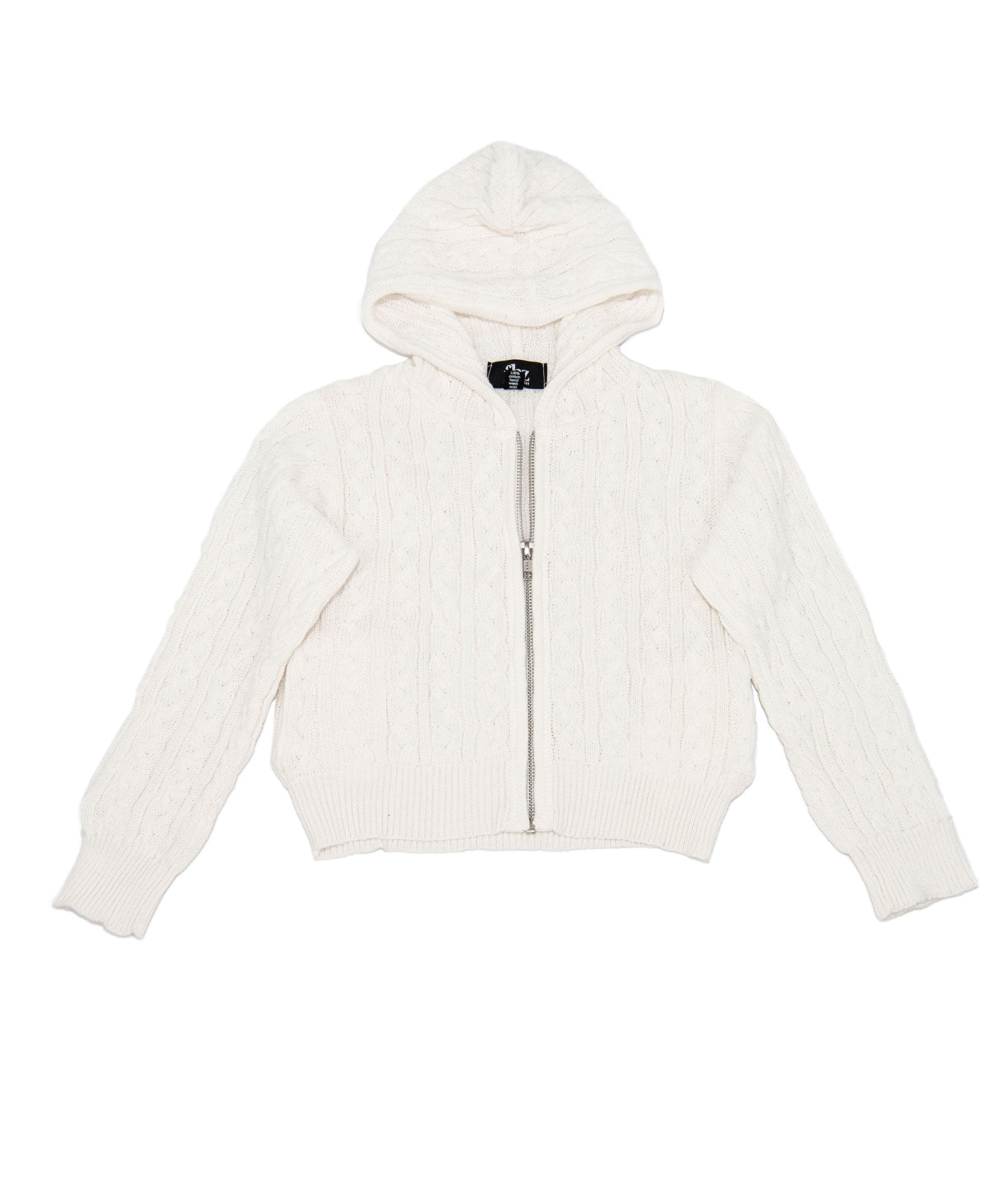 FBZ Girls Karmen Cable Zip Sweater Girls Casual Tops FBZ Flowers By Zoe Ivory Y/S (7/8)