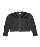 Love Shack Fancy Women Clementian Cardigan Dark Grey Melange Womens Casual Tops Love Shack Fancy