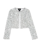 FBZ Girls North Sequin Jacket Girls Special Tops FBZ Flowers By Zoe Silver Y/S (7/8)