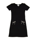 Cheryl Creations Girls Emily Bow Dress Girls Casual Dresses Cheryl Creations Black Y/S (7/8)
