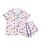 Katie J NYC Juniors Paris Lynn Shorts PJ Set Accessories Katie J NYC