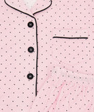 Katie J NYC Juniors Pink Micro Dots Lily Cropped Shorts PJ Set Accessories Katie J NYC