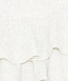 By Debra Girls Ivy White/Silver Boucle Ruffle Skirt Girls Special Bottoms By Debra