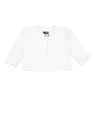 By Debra Girls Jackie White/Silver Boucle Jacket Girls Special Tops By Debra White Y/XS (6X)