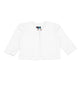 By Debra Girls Jackie White/Silver Boucle Jacket Girls Special Tops By Debra White Y/XS (6X)