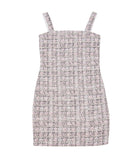 By Debra Girls Cara Pink/Black/White Boucle Straight Strap Dress Girls Special Dresses By Debra Pink Y/XS (6X)