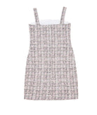 By Debra Girls Cara Pink/Black/White Boucle Straight Strap Dress Girls Special Dresses By Debra