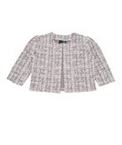 By Debra Girls Jackie Pink/White/Black Boucle Jacket Girls Special Tops By Debra