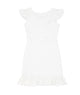 By Debra Girls Clare White/Silver Boucle Ruffle Bottom Sheath Dress Girls Special Dresses By Debra White Y/XS (6X)