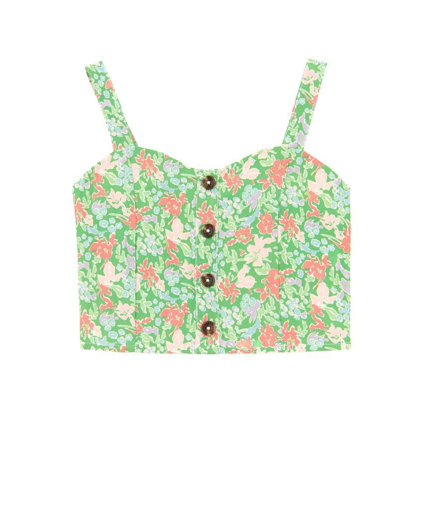 Katie J NYC Girls Preppy Floral Tilly Top Girls Casual Tops Katie J NYC   