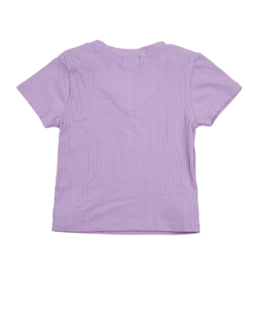 FBZ Girls Ribbed V-Neck Tee Girls Casual Tops FBZ Flowers By Zoe Lilac Y/4 