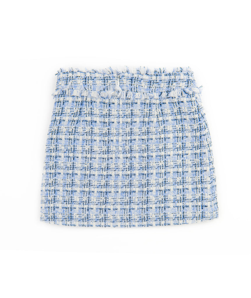 Katie J NYC Girls Blue Boucle Charlotte Skirt Girls Special Bottoms Katie J NYC   