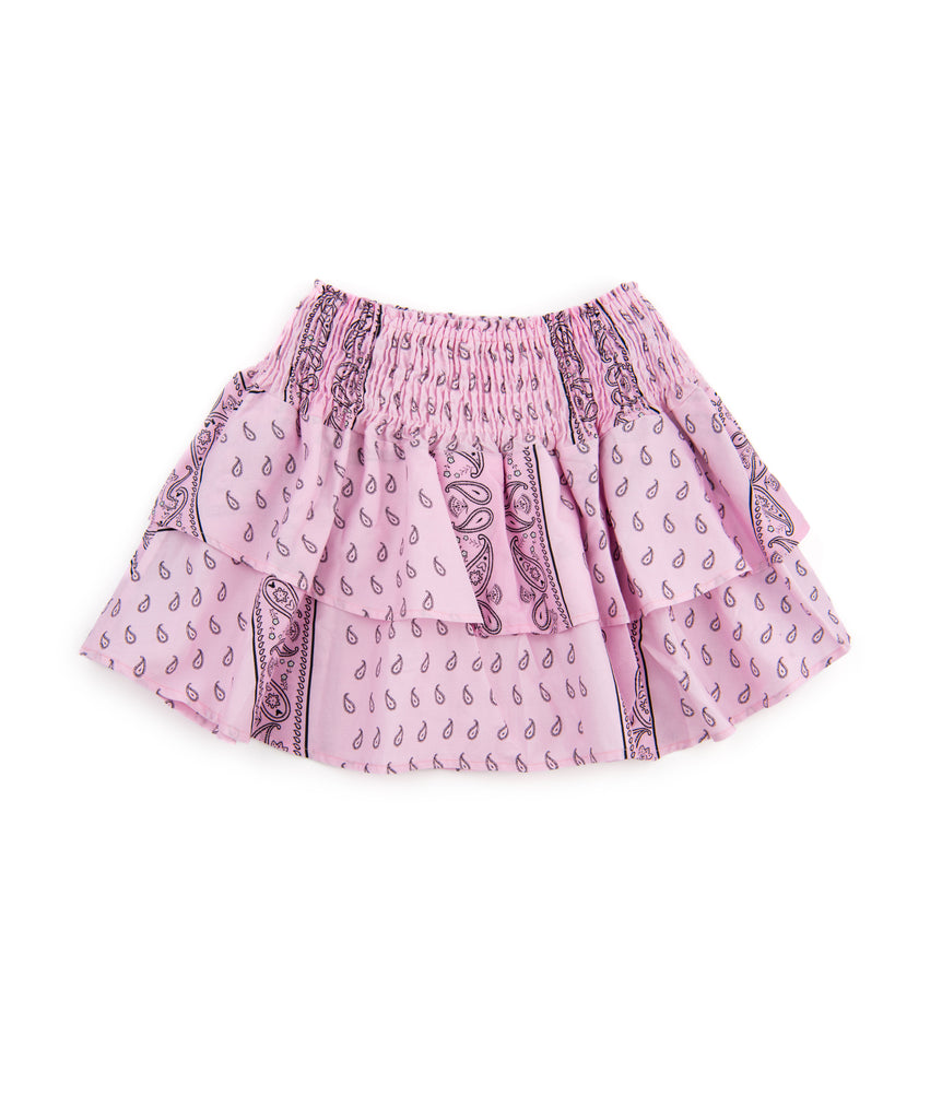 Theme Girls Jules Mini Skirt Light Pink Bandana Girls Casual Bottoms Theme-NYC   
