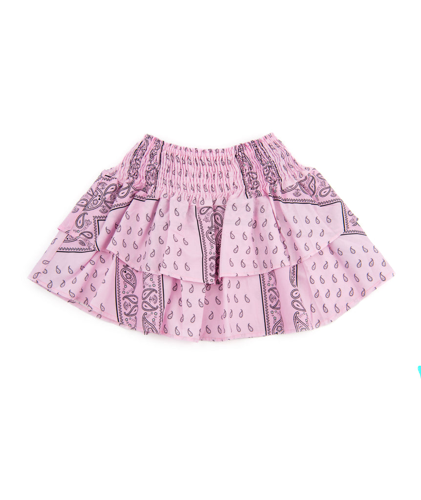 Theme Girls Jules Mini Skirt Light Pink Bandana Girls Casual Bottoms Theme-NYC   