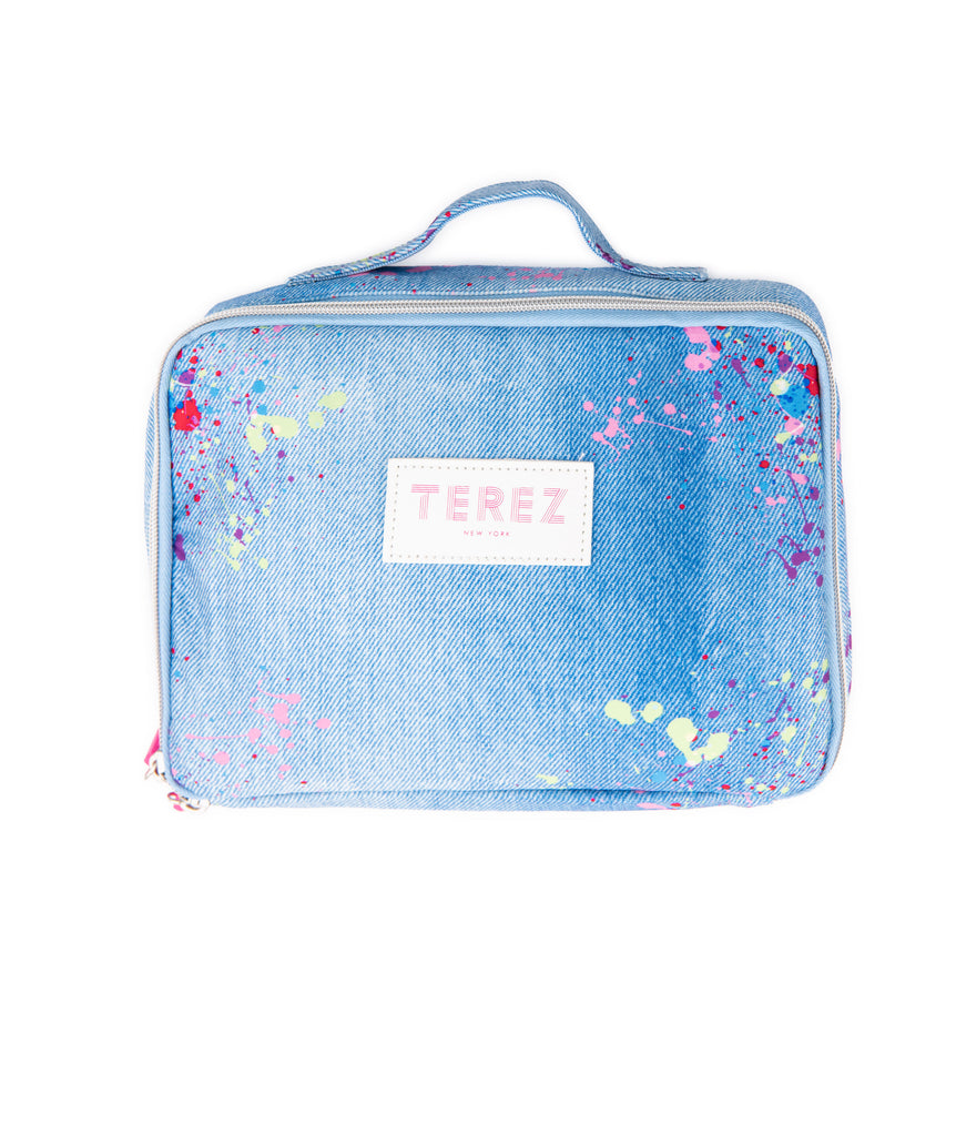 Terez Denim Paint Splatter Lunch Box Distressed/seasonal accessories Terez   