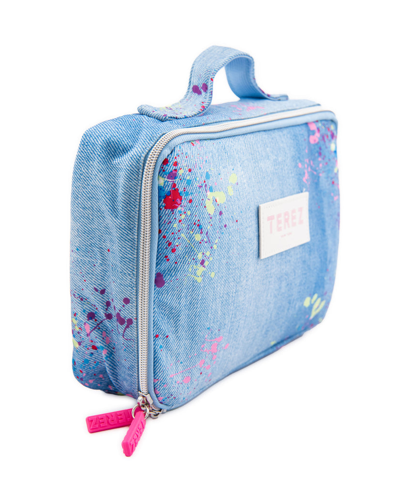 Terez Denim Paint Splatter Lunch Box Distressed/seasonal accessories Terez   